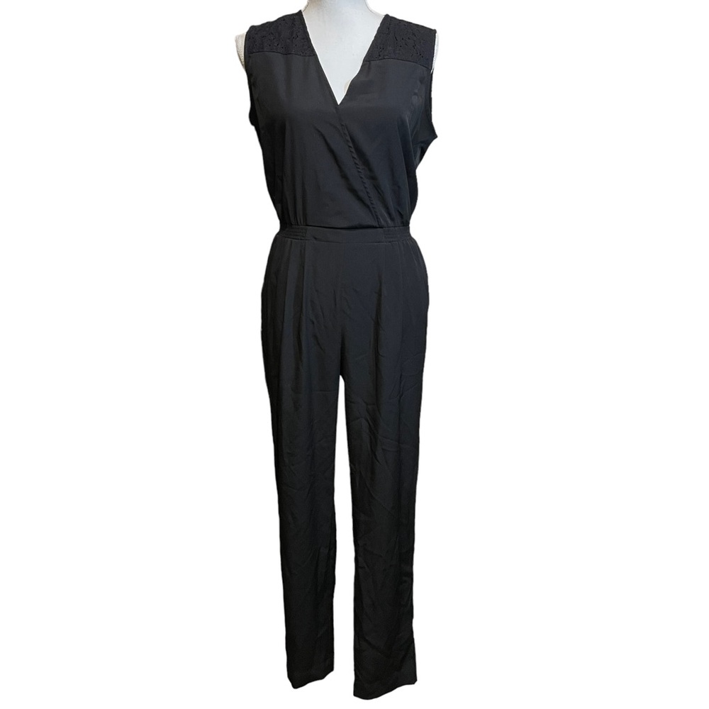 Ann Taylor Black V-Neck Sleeveless Romper Pantsuit. Size S